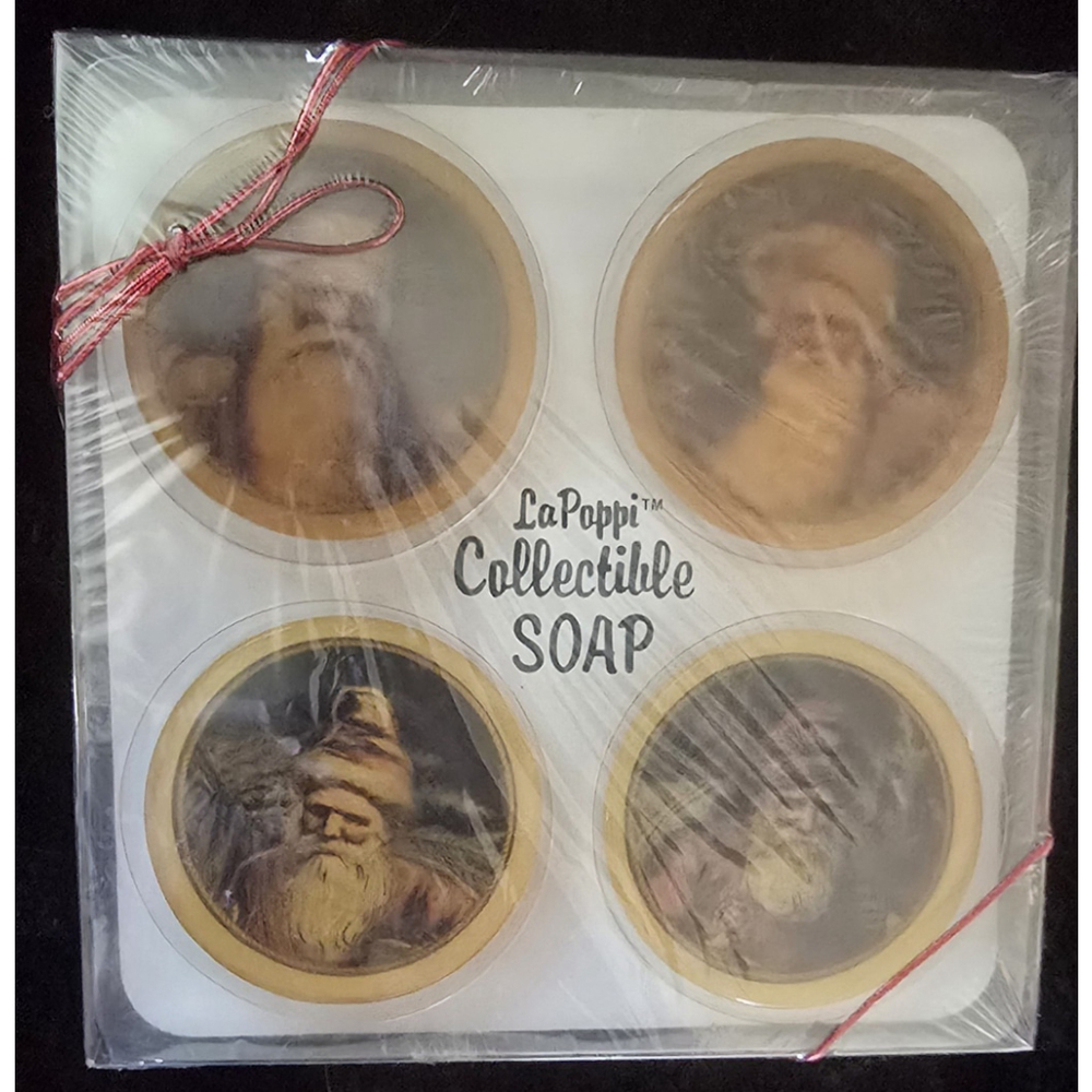 Vintage New La Poppi Collectible Decorative Soap Santa Claus Christmas Set Of 4